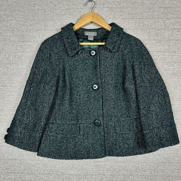 Ann Taylor Jackets & Blazers - Ann Taylor Sz 12P Blazer Jacket Wool Tweed Italian Pockets Office Warm Italian